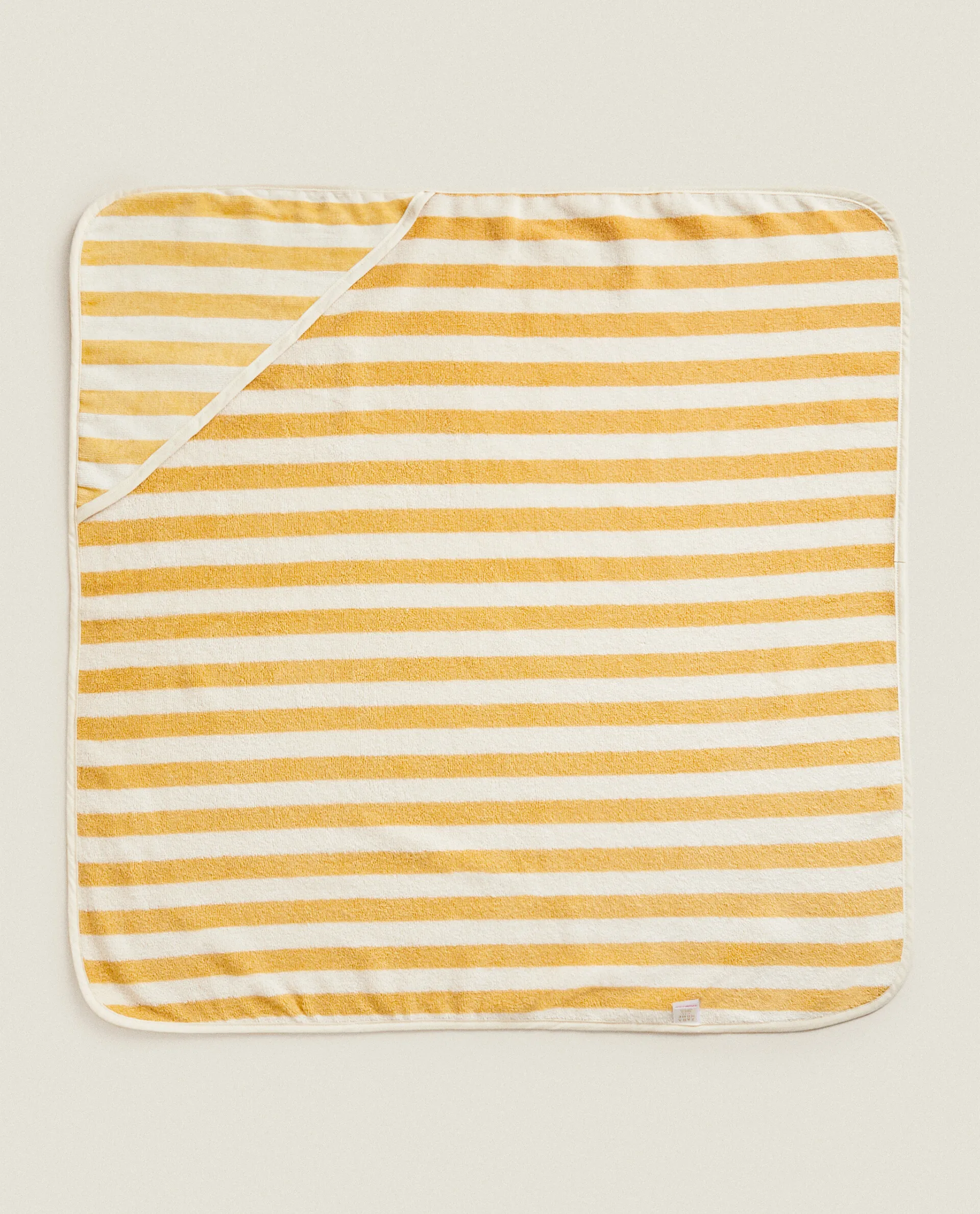 Velour Hood Customized Striped Pattern Baby Bath Towel Organic Cotton Striped Kids Hooded Towel factory