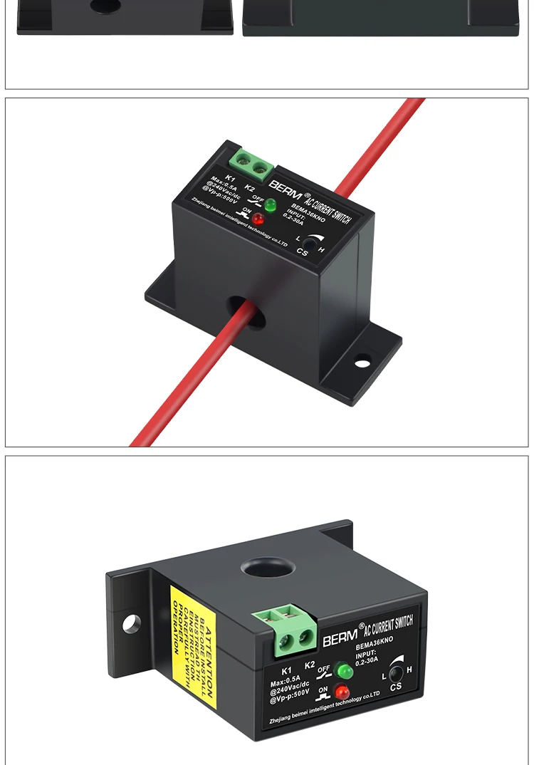 Ac Current Sensor Switch 0.2-200A - Self-Powered & Smart