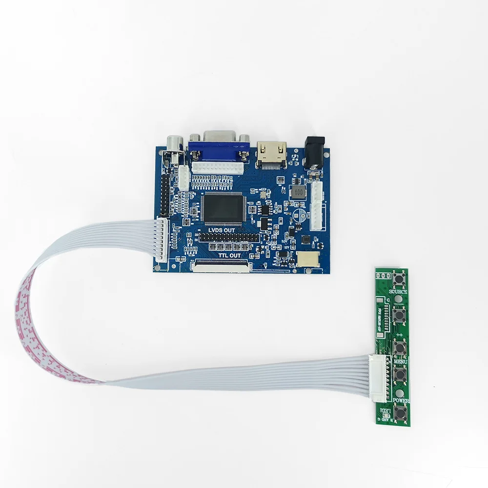 PCB800099-V.9 TFT LCD driver TTL 50pin LVDS 30pin interface universal lcd controller board with HD MI VGA AV