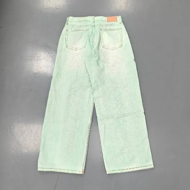 Salati Denim Manufacturer Custom Oversize Vintage Wash Double Layer Knees Cargo Wide Leg Jeans gallery 2