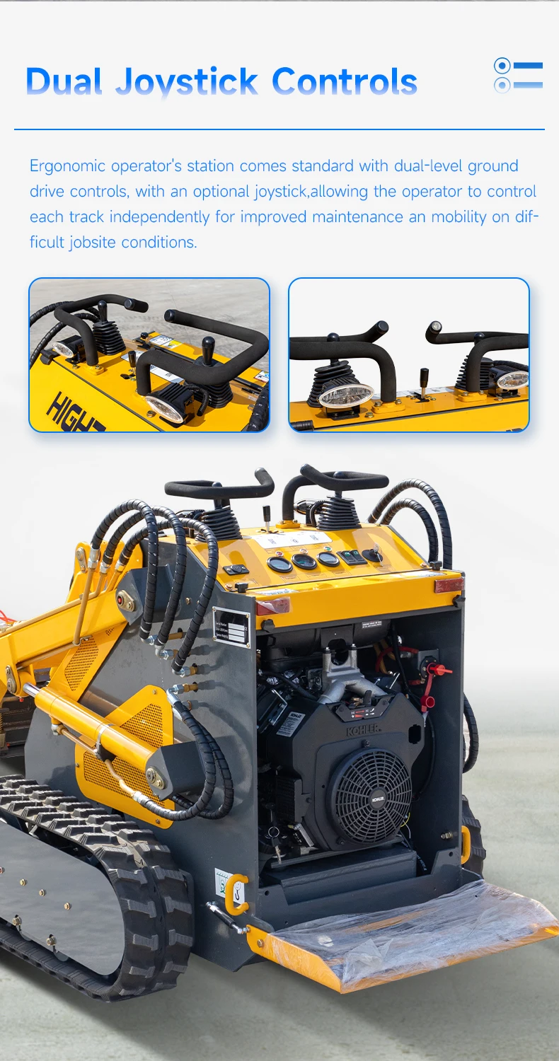 European and American Hot Sale Mini Skid Steer Loader Walking Behind Loader Small Tractor with CE/EPA/Euro V Certificate