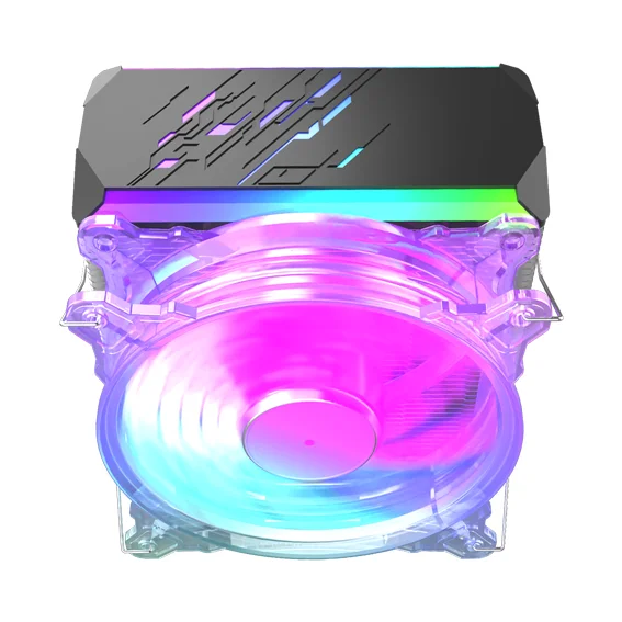 SAMA Hydro Bearing Heat Pipe Air Cooler  Rainbow Effect LED Fan CPU Cooler OEM Gaming PC CPU Cooler