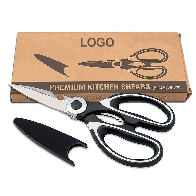 Scissors, Kitchen Shears, Super Sharp Premium Shears With Sheath