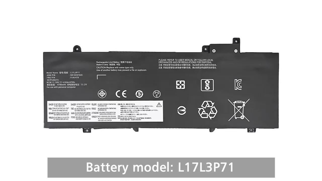 Factory Hot Sale L18c4p71 Laptop Battery For Lenovo Thinkpad X1 Carbon