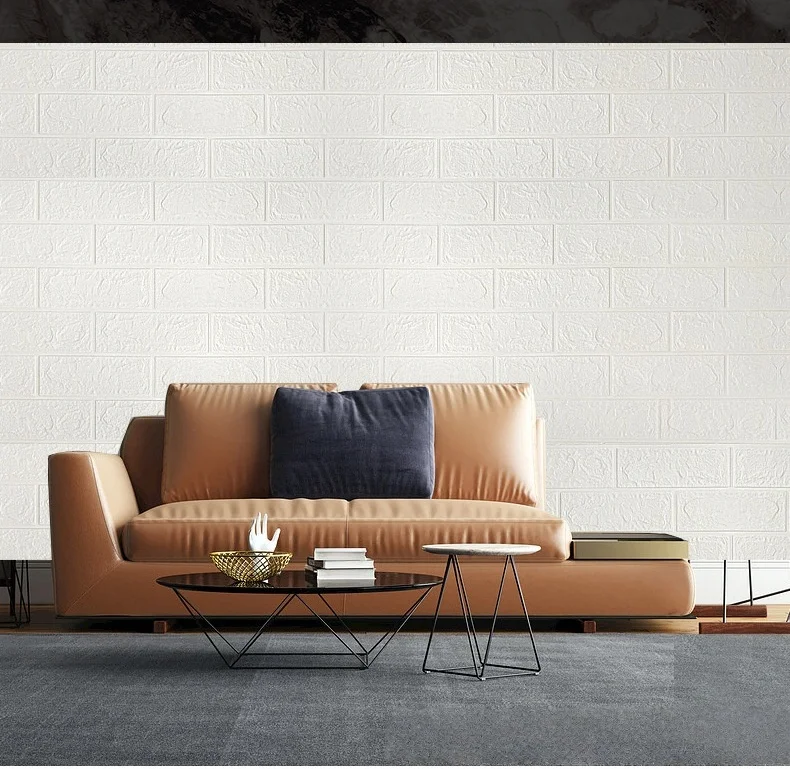 Ultra-Low Priced 3D Brick-Textured Wall Stickers Traditional Pattern Eco-Friendly for Interior Household Use 10m 1 Year