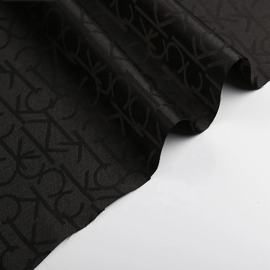 Жаккардовая ткань подкладка Пользовательский логотип для сумочки