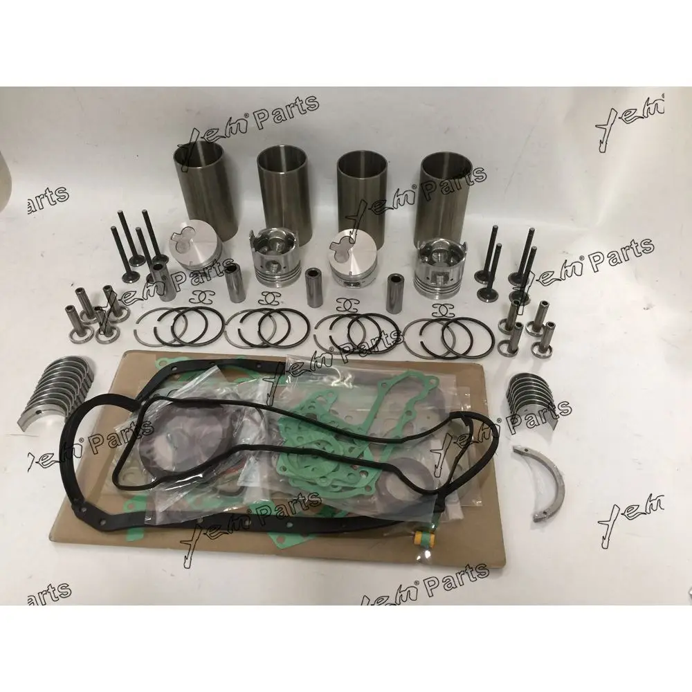 4FA1 Overhaul Kit With Bearings Piston Rings Full Gasket Set Cylinder Liner Valves Kit for Isuzu Diesel Tractor Motor Engine