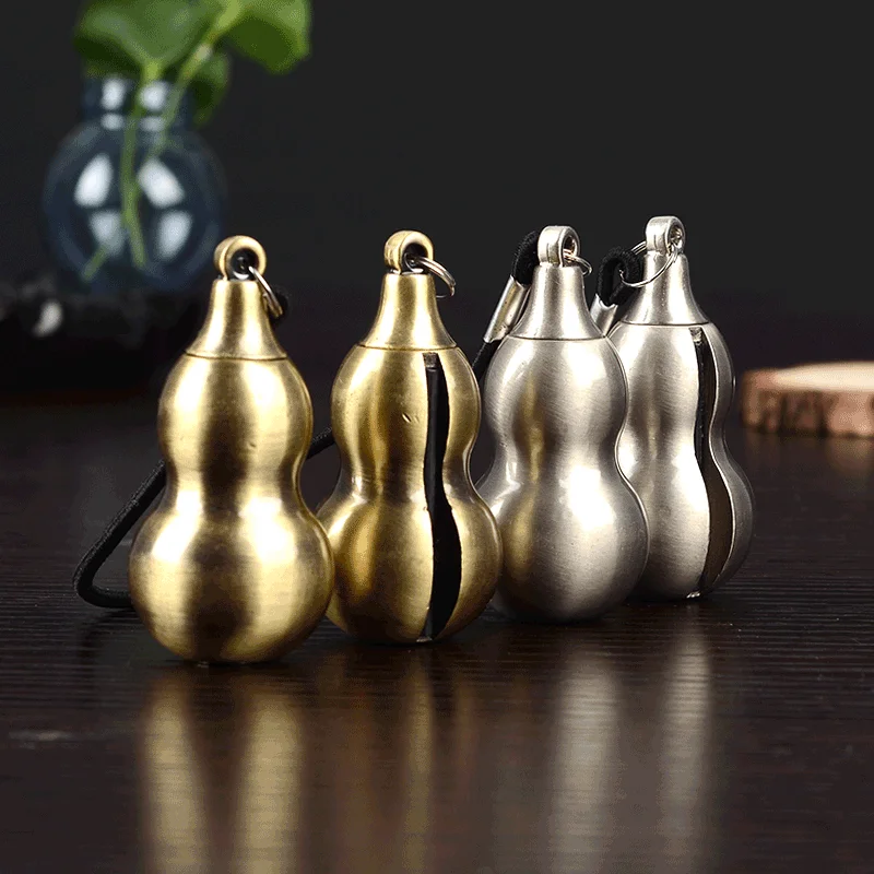 Safety Metal Gourd Style Lighter With Keyring Kerosene Million Times Matches