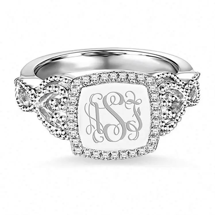 Custom Name Ring Engraved Stacking 