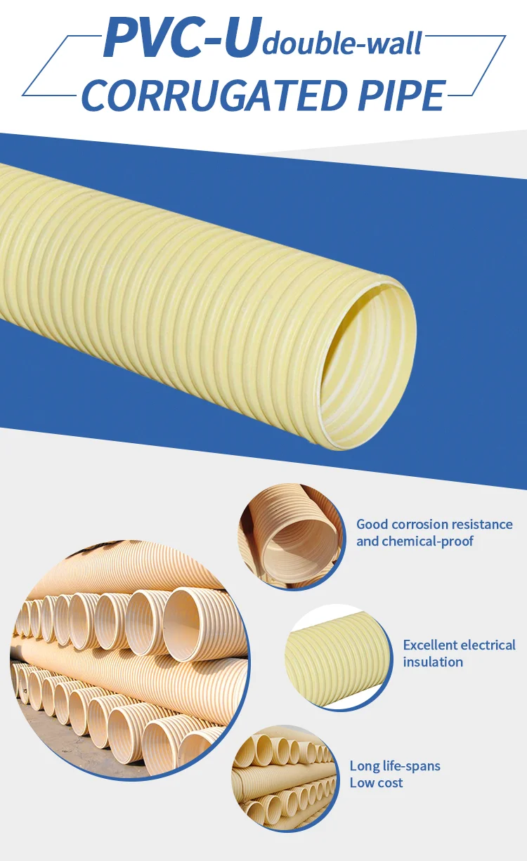Pvc Double Wall Plastic Culvert Pipe 18 20 24 Inch For Sale In India