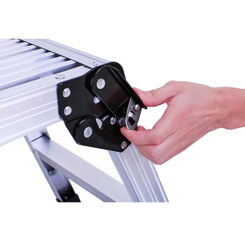Work Platform Step Ladder Car Wash Ladder Workbench Aluminium Portable Aluminum 2 Step Folding 50cm 1.2mm 150kgs