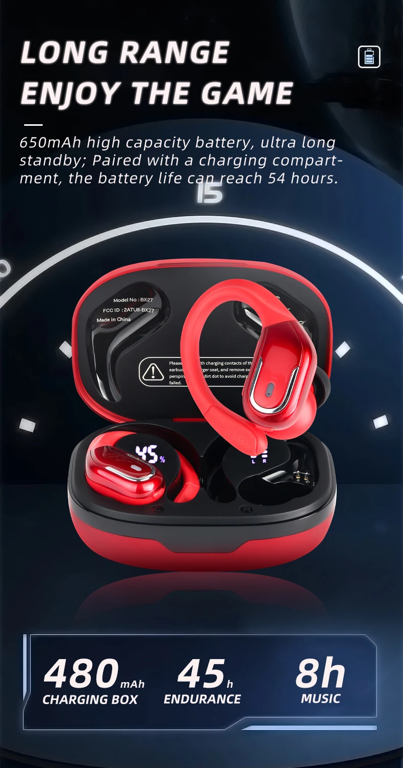 Custom BX27 IPX5 Waterproof TWS Earbuds with JL Chipset, Digital ...