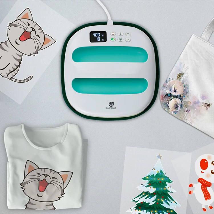 EASYCOUNT Portable Mini Easy Press 2 Sublimation Printer T Shirt Printing Machine Heat Press Machines