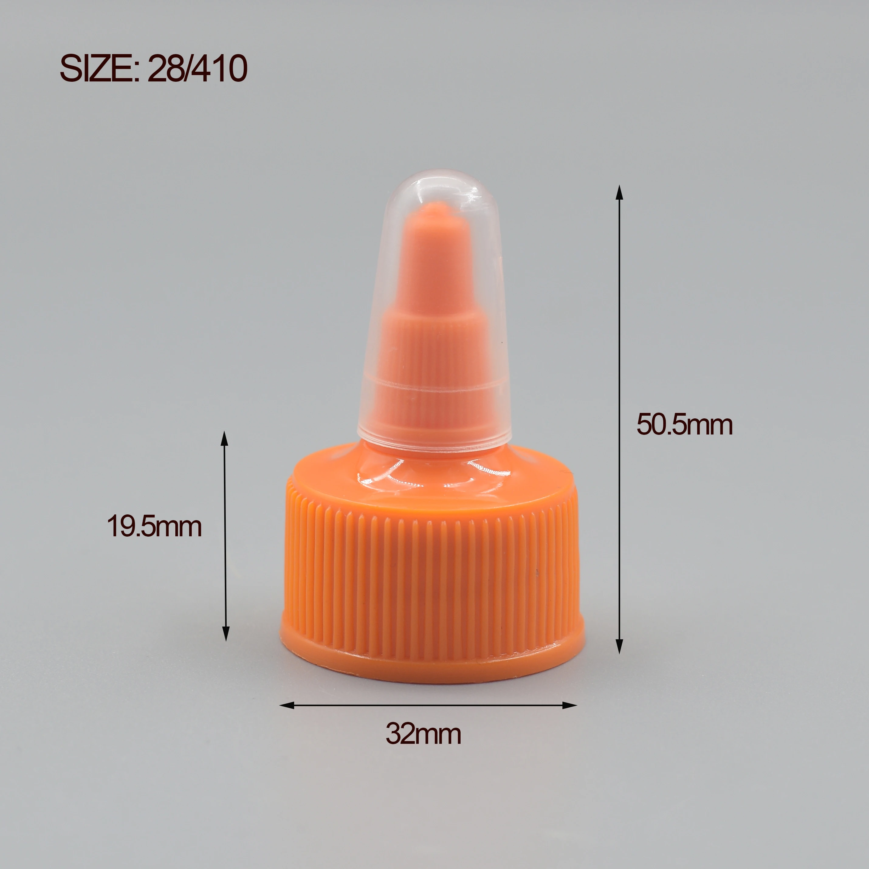28mm Plastic Dropper Cap with Cover 28/410 Tomato Sauce Squeezing Cap Ketchup Bottle Cap Glue Spout Bottle Lid