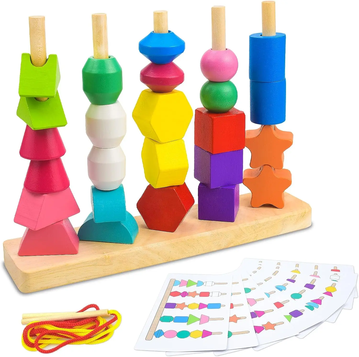 PT Custom Montessori Bead Sequencing Toy Set for STEM Learning