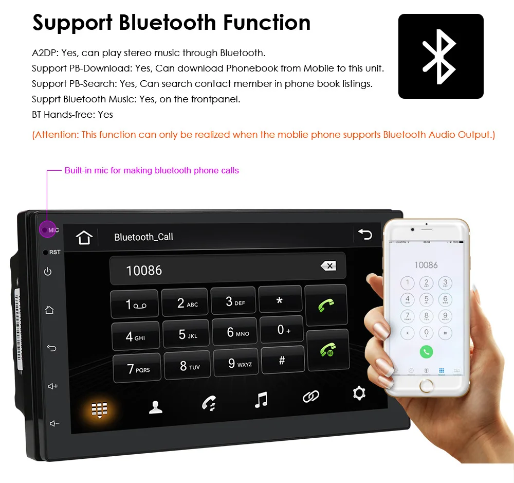 Universal Hd Display Touch Screen For Android 1 Din Car Dvd Player 7