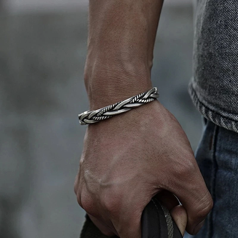 925 Sterling Silver Bracelet. A bracelet is worn around the wrist.