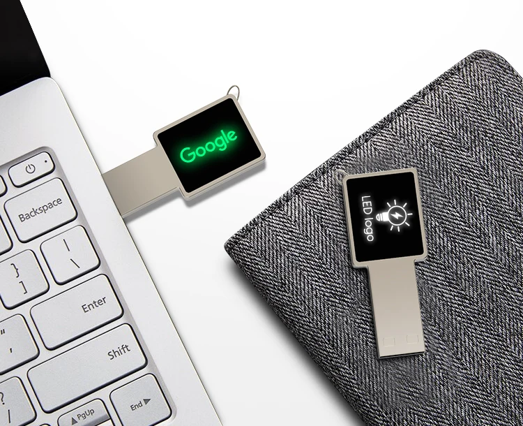 Top selling custom logo led mini metal pendrive usb 2.0 3.0 usb-c flash drive