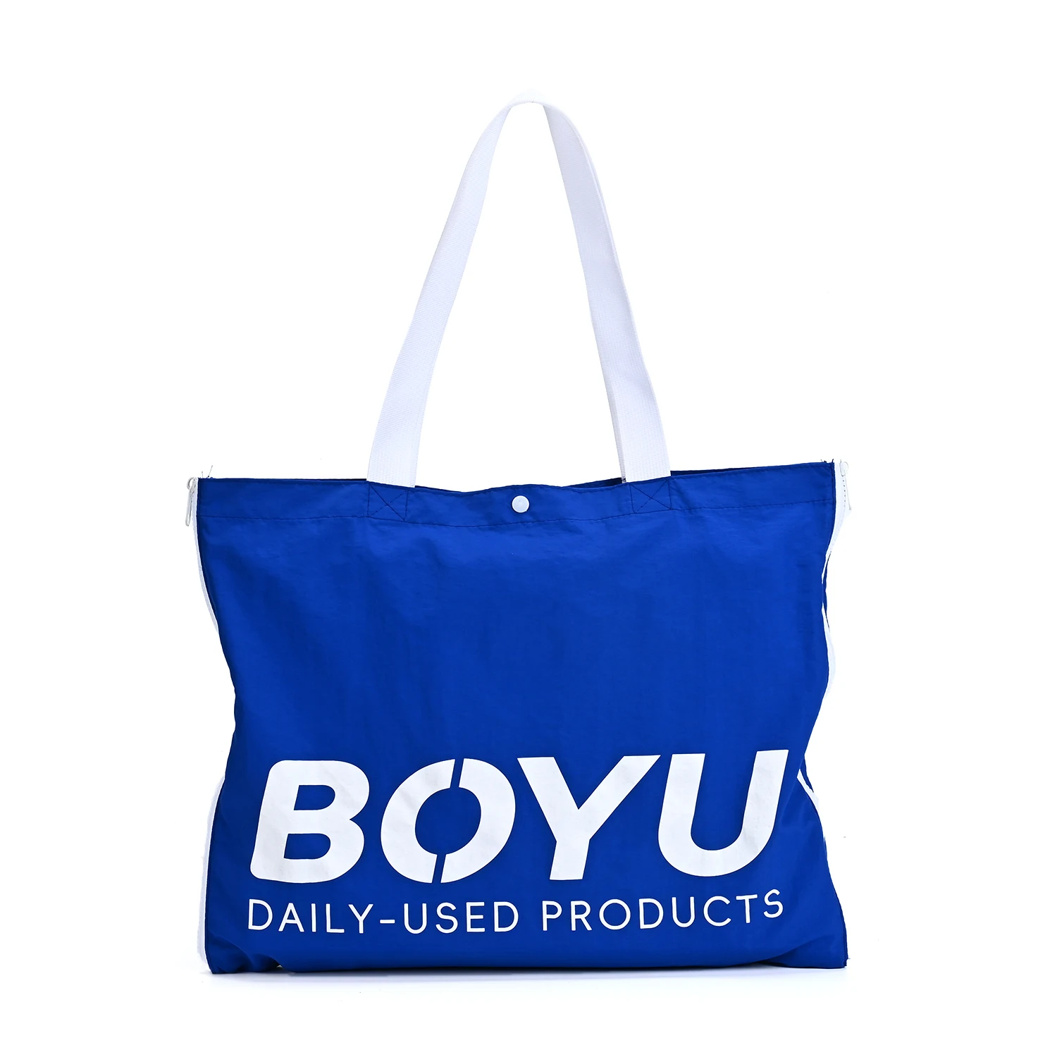 Hot Selling Wholesale Reusable Blank Simple Custom Logo Nylon Tote Shopping Tote Bag with Handle details