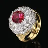 open size Red corundum ring