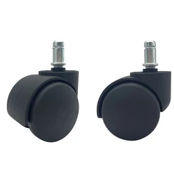 High Quality Black Insert Stem Hollow No Noise Corrosion Resistant Protection Wheels PU Casters 2 inch Wheel NO 5