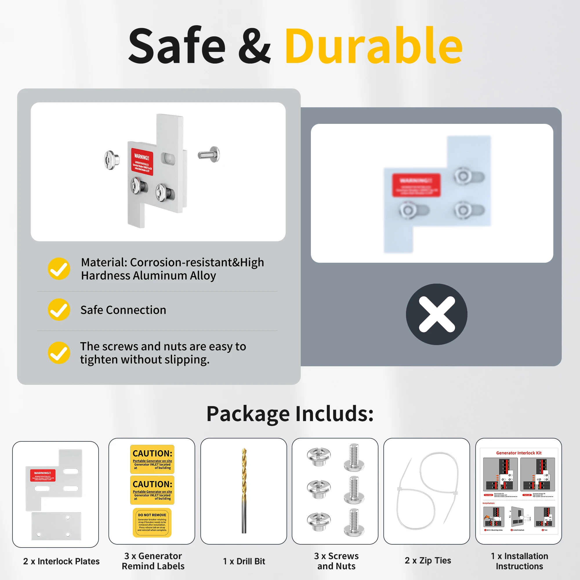 Generator Interlock Kit For GE 150/200 Amp Panels - View #9