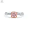 18K Solid White And Rose Gold