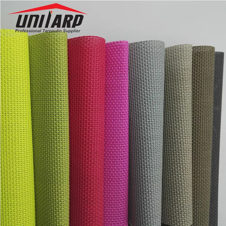 Sun Protection 1000D Reinforced Polyester PVC Coated Mesh Roller Blind Mesh Fabrics