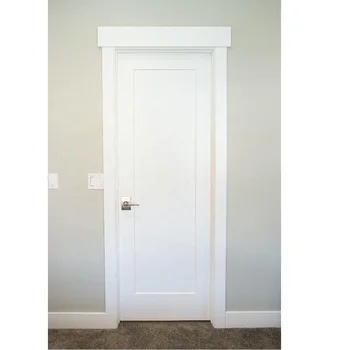 American shaker style white prime readymade wooden doors price