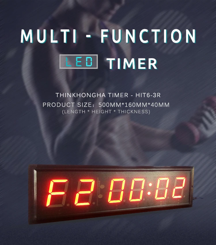 Fitness Center Large Screen 6bit 3inch Sports Led Countdown Clock Gym