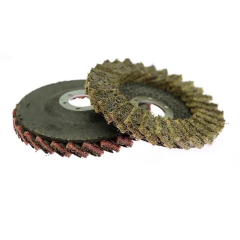 4.5"/115x22mm Non-woven Fiber Flap Grinding Disc Angle Grinder for Metal Aluminum Polishing
