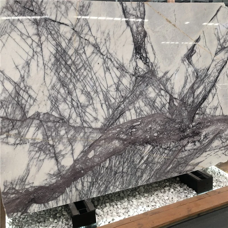 product lily white marble purple vein marble slab tiles home interior wall floor design-0