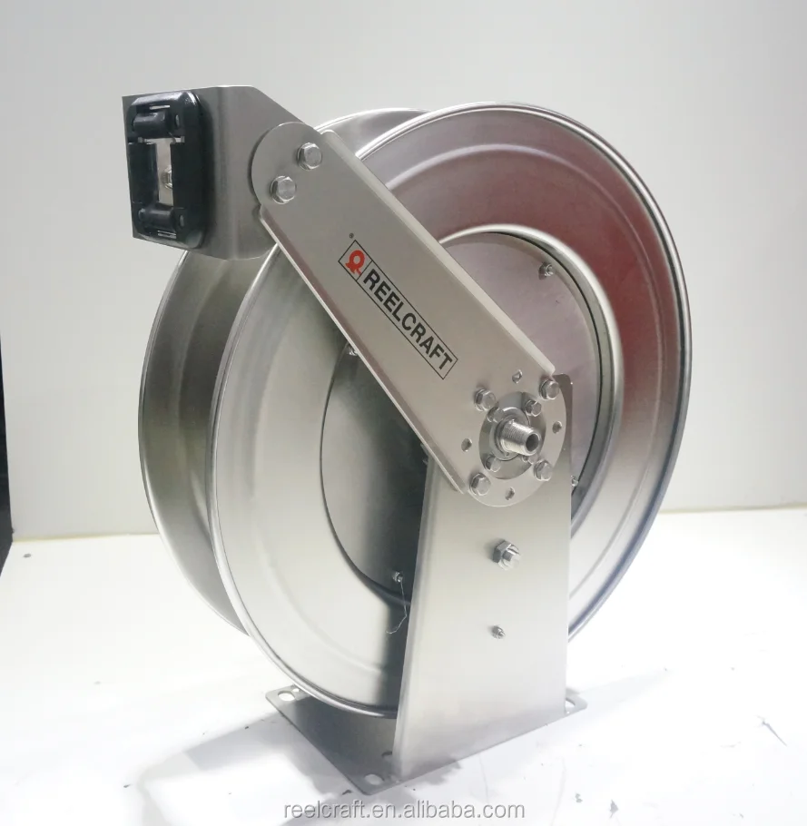 Dlc800 Ols, Stainless Steel Hose Reel, Double Arm, 1/2 X 50 FT