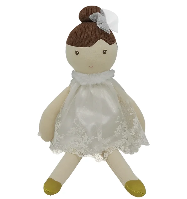 MIni  MOQ Manufacturers Direct Selling Christmas Plush Rag Dolls With white dress Soft Stuffed Toy For Kids