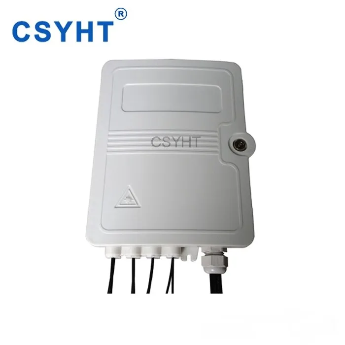 FTTH Access Network 8pcs SC Simplex Adapter 8-port Fiber Distribution Box Plastic Terminal Box