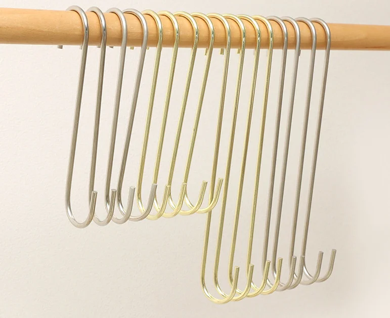 Lavinia Metal Hook Round s Type Hooks Stainless Steel Metal Hanger