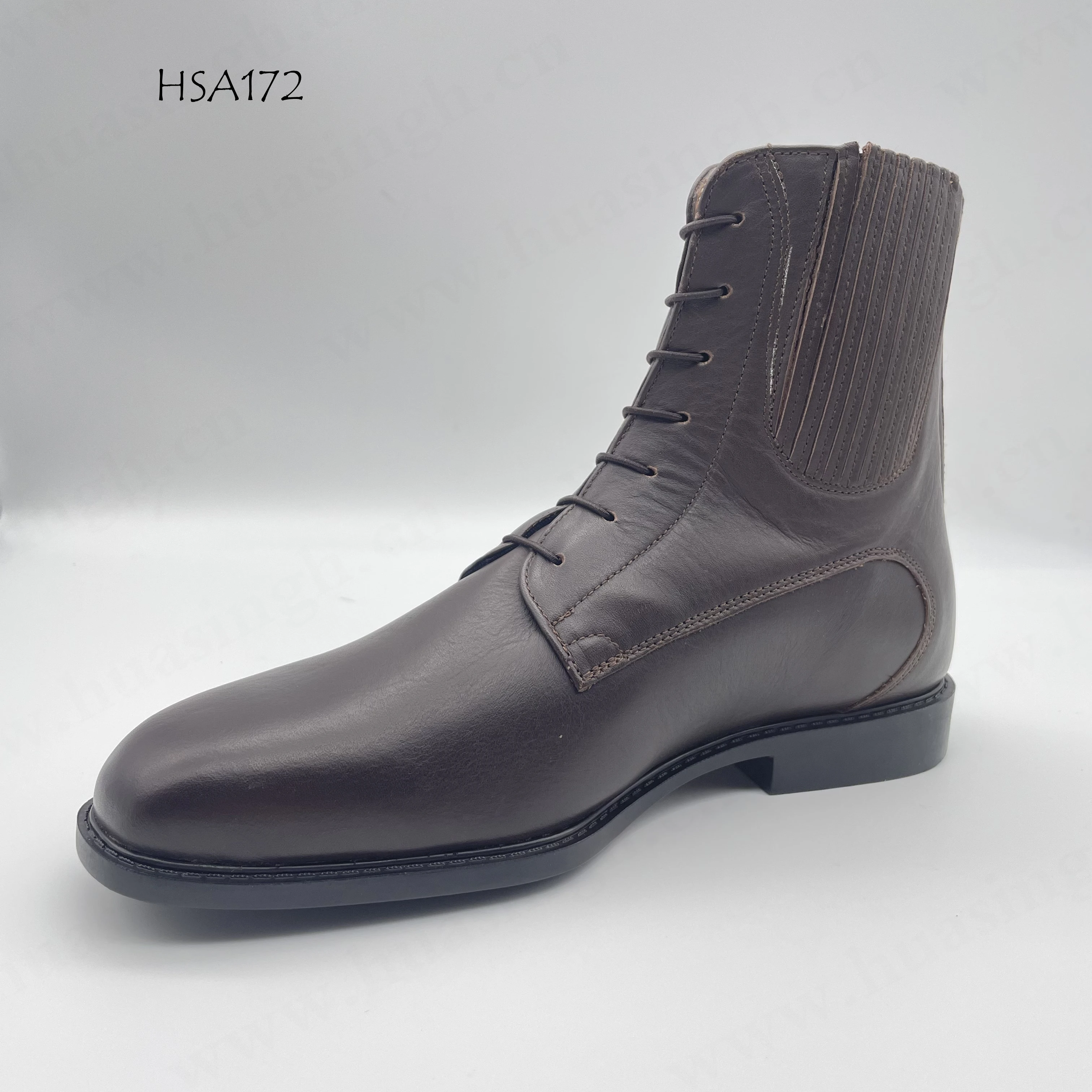 LXG,French Style Red-brown Color Middle-cut Men/women Dress Shoes Fashion with Back Zipper Uniform Dress Shoes HSA172