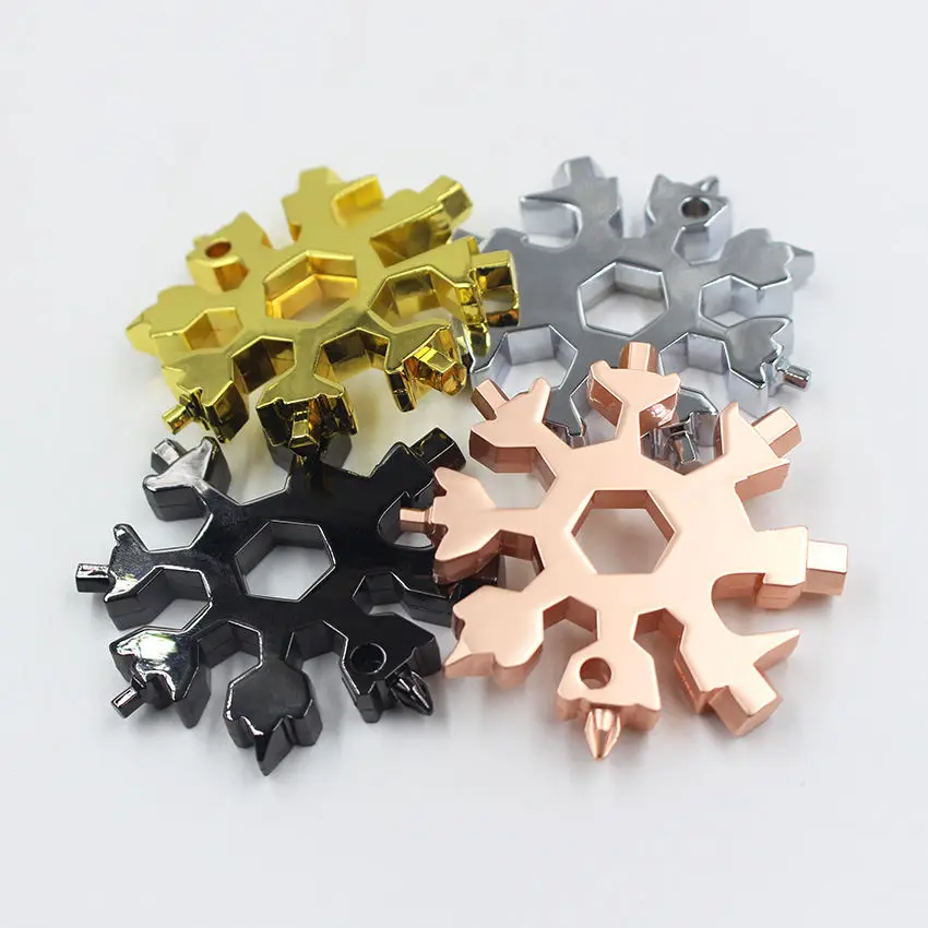 Metal Alloy Nickel Zinc Snow Flake Stainless Steel Portable Shaped