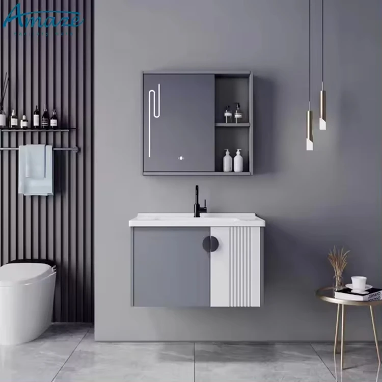 New design toilet furniture mirror wall mounted modern style bathroom sink vanity cabinet set