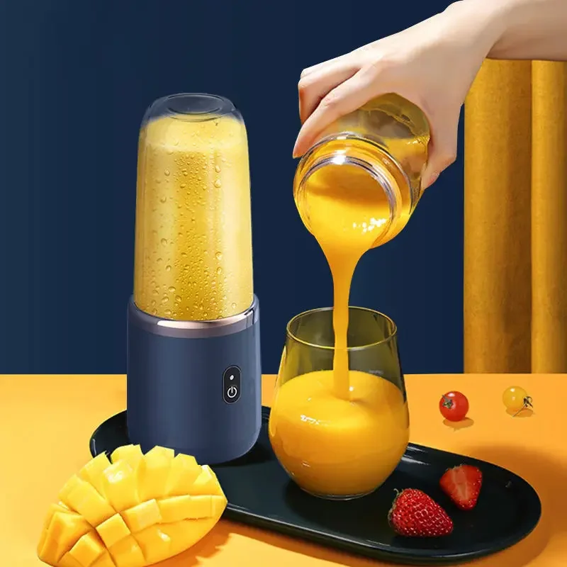 Blades Rechargeable Fruit Juicer Blende Hand Blender Juice Manual Fruit Juicer Portable Blender