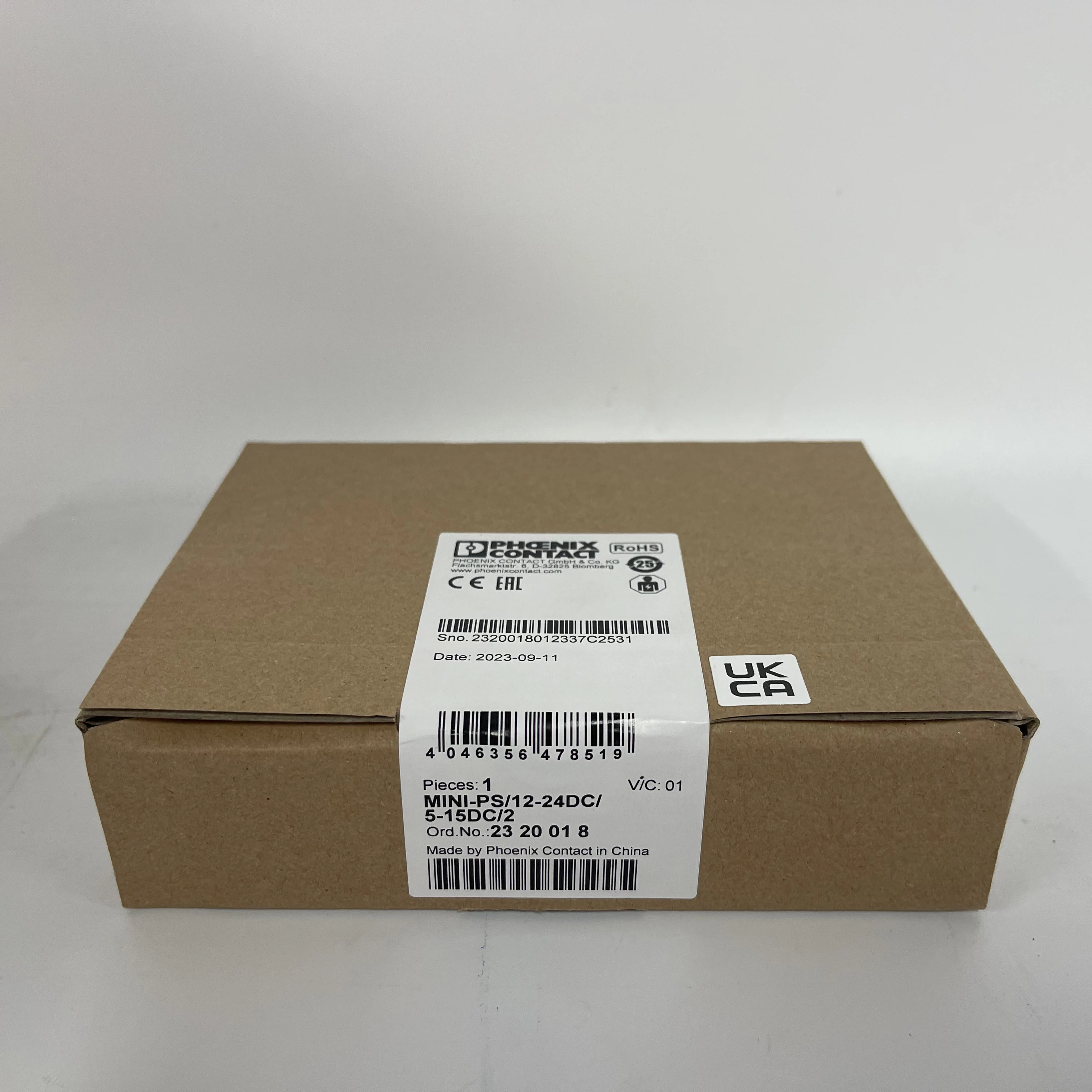 Phoenix Contact Power Supply MINI-PS/12-24DC/5-15DC/2 2320018 Phoenix Contact Power Supply MINI-PS/12-24DC/5-15DC/2 2320018