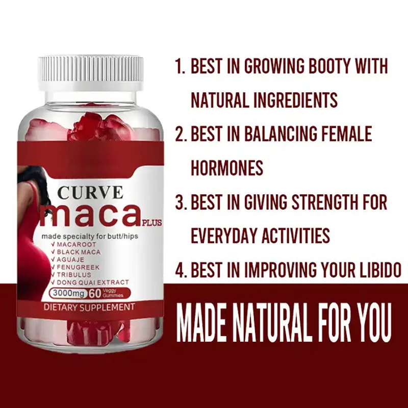 Curve Maca Plus Gummies Balance Female Hormones Improve Strength Maca