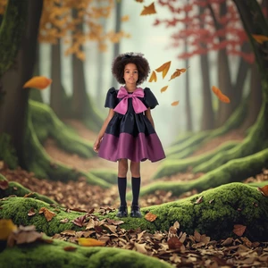 Custom Brand Satin Dress for Girls 10-11 Years for Old Navy Blue Summer Party Casual Dress with Puffy Sleeve and Big Bow Design