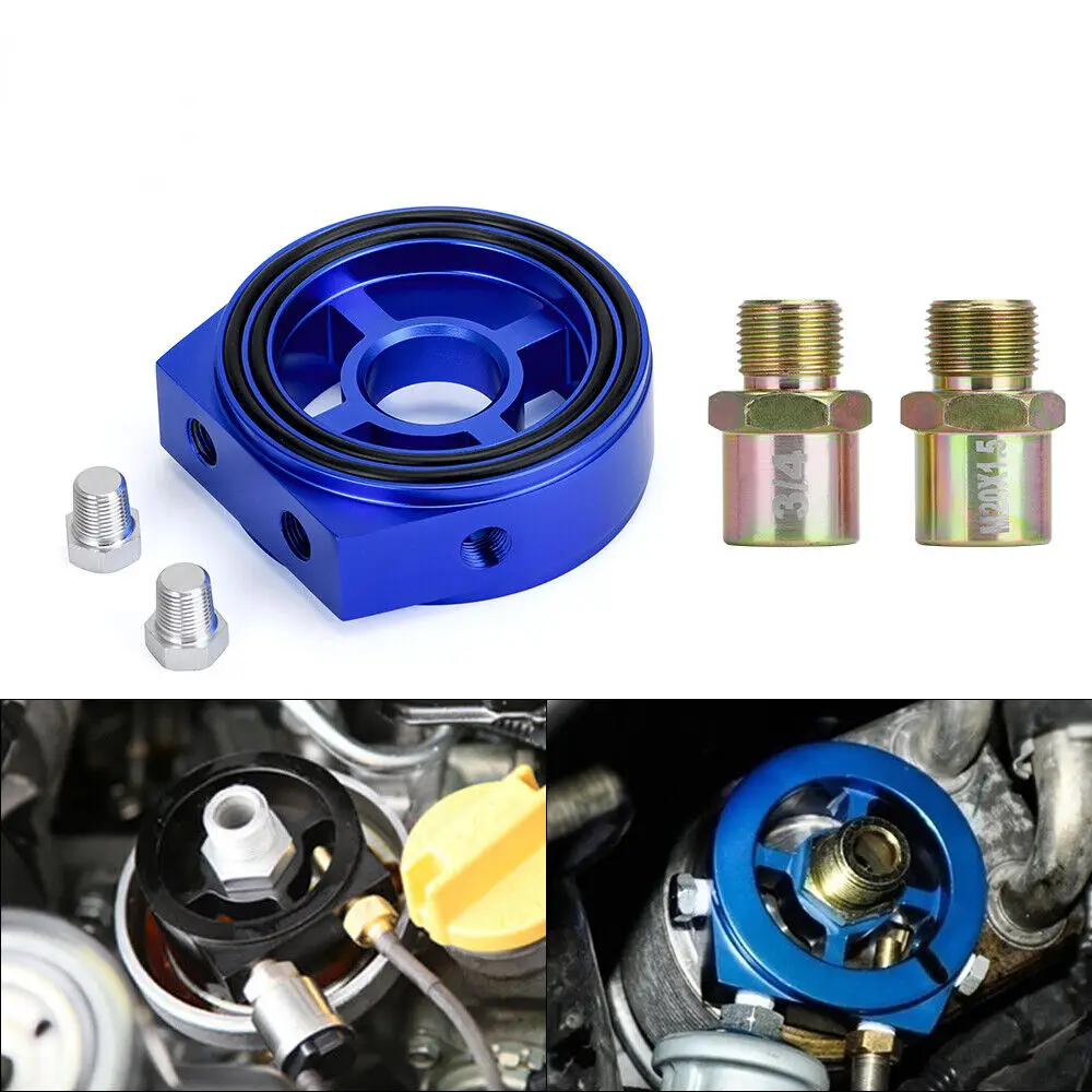 Oil Filter Adapter AN10 Fittings Oil Cooler Sandwich Plate Thermostat Adapter Oil Filter Adapter An Fittings Oil Cooler Sandwich Plate Thermostat Adapter Oil Filter Adapter Unf