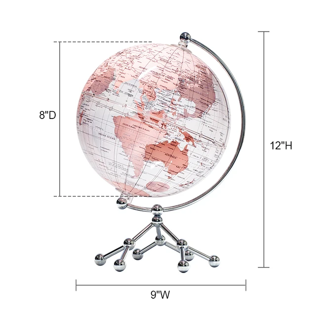 Wellfun Pink Education Terrestre Custom Promotional Gift Earth Novelty Gifts Globe Earth Globe Decor Globe