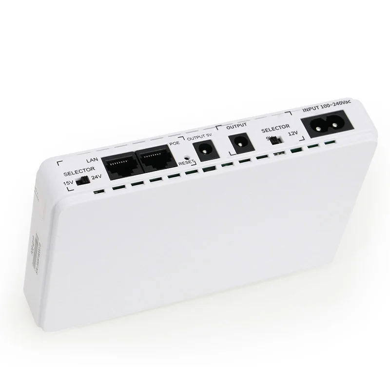 SKE Mini UPS WiFi Router with IP Camera Single Phase UPS 18650 Lithium Battery UPS Backup 5V 9V 12V for Networking Application