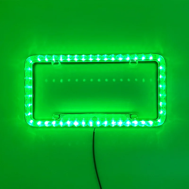 LED Glow in the Dark License Plate Frame Custom Colorful USA Standard Plate  Holder License Plate Frame for Cars