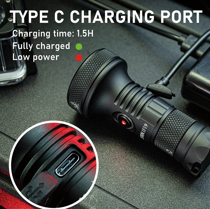 High Quality Mini 2000lm SST40 Powerful Torch Type C Rechargeable and Reverse Charging Long Throwing LED Flashlight