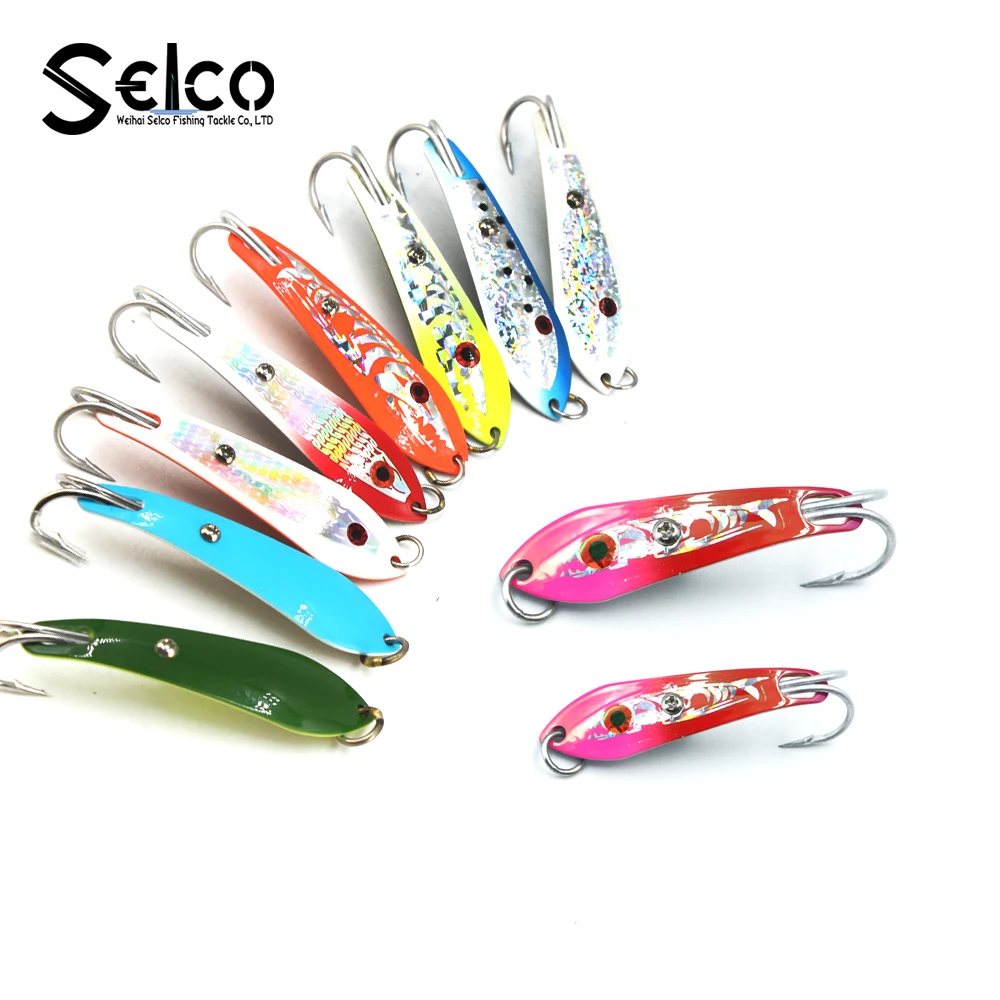 wholesale fishing spoon with two hooks