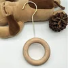 15cm gold hook, 10cm beech wood ring